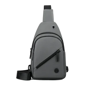 Sac à dos bandoulière polyester灰 noir résistant sac de randonnée polyvalent pour hommes usage quotidien et sportifs style moderne et minimaliste