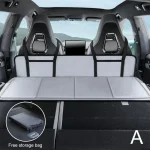 Organisateur coffre voiture SUV tissu synthétique sections sangles sac rangement moderne compact style élégant gris noir