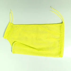 Sac de bain en maille ajustable pour chats toilettage coupeongles antimorsures jaune 34x50cm