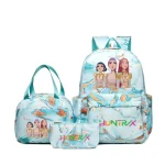 Ensemble sacs école 3 pièces HUNTRX KPop démon chasseur fille sac à dos main trousse école ado style moderne coloré