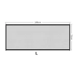 Porte de sécurité bébé barrière intérieure extérieure clôture portable en maille métallique 180×72 cm noir pour escaliers animaux de compagnie séparation sûre facile à installer