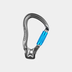 Kailas Mousqueton Astroentos Aluminium Léger Verrouillage Sécurisé Équipement Escalade Outdoor Design Moderne Finition Gris Métallisé