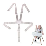 Harnais de sécurité 5 points pour chaise haute bébé universel nylon blanc ajustable haute qualité usage quotidien sécurité optimale