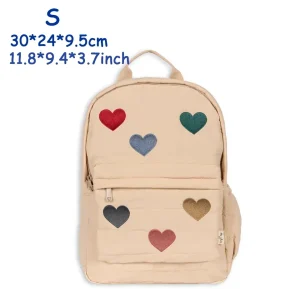 Sacoche de Voyage Étanche pour Enfants Sac à Dos Imprimé Cœur Accessoires Primaire Garçon Fille
