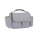 Sac de poussette organizer bébé rangement accessoires portegobelet housse chariot pochette voyage 02 ans style moderne matière synthétique gris clair