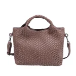 Sac fourretout cuir tissé porté épaule main usage quotidien design moderne élégant sac à main sac de travail sac de voyage