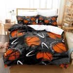 Ensemble literie basketball housse couette polyester 3D pour garçon couvrelit taie oreiller accessoires chambre bébé garçon