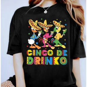 Tshirt Disney Cinco de Mayo personnages festifs pour fille style décontracté 100% coton qualité supérieure Tshirt Disney Cinco de Mayo personnages festifs pour fille style décontracté 100% coton qualité supérieure