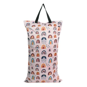 Sac de rangement étanche à double poignée sac de stockage pour jouets vêtements enfant design arcenciel 40x70cm