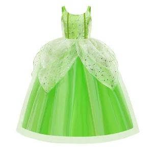 Robe de princesse fée pour enfants style féérique robe de déguisement occasions spéciales polyester et tulle taille adaptable 46 ans