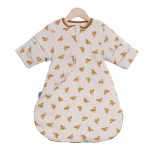 Sac de sommeil bébé 024 mois doux confortable sécurité hiver coton polyester design moderne élastique fermeture éclair motifs feuilles unisexe