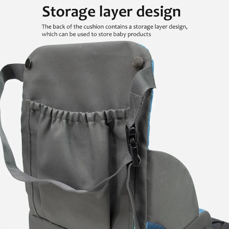 Siège rehausseur bébé 6 mois3 ans coussin repas sécurisé tissu rembourré 6 coloris design moderne harnais intégré facile à transporter