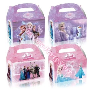 Boîte à goûter Frozen Disney Elsa Anna Olaf 3D personnages cadeau anniversaire fête enfant filles boîtecadeau personnalisée fête bébé fille