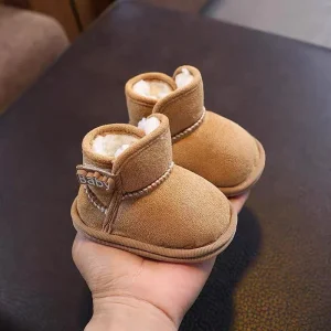 Bottes de neige d&rsquo;hiver pour bébé fille et garçon 018 mois chaussures chaudes en polaire antidérapantes  Khaki