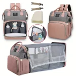 Sac de maman multifonctionnel portable sac à dos bébé durable compartiments isothermes tissu résistant facile à entretenir style moderne élégant