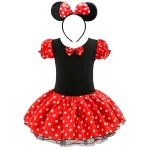 Robe Tutu de danse classique pour fille costume souris dessin animé tenue anniversaire Noël accessoires inclus polyester doux taille 46 ans