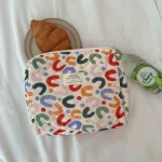 Sac à couches bébé sac de transport imprimé design coloré fermeture éclair matériau coton usage voyage rangement multifonctionnel style moderne