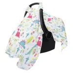 Housse de protection pour siège auto bébé en coton respirant motifs ludiques protection soleil usage été