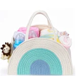 Organisateur de couches bébé portable panier rangement lingettes idéal pour nouveauné usage quotidien facile à nettoyer