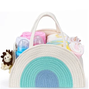 Organisateur de couches bébé portable panier rangement lingettes idéal pour nouveauné usage quotidien facile à nettoyer