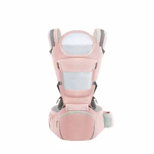 Portebébé ergonomique face avant design moderne matériau respirant sangles ajustables poche latérale style rose pâle Portebébé ergonomique face avant design moderne matériau respirant sangles ajustables poche latérale style rose pâle