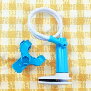 Accessoire bébé jouet éducatif imitation stéthoscope plastique flexible base adhérente bleu vif