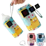 Bouteille interactive pour enfants design chat coloré motifs USB rechargeable cordon porteur plastique sans latex sans BPA