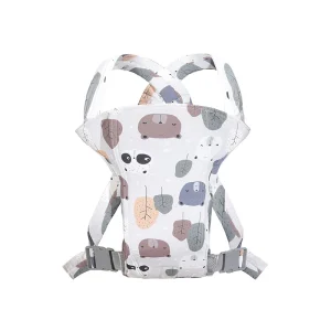 Portebébé multifonctionnel ergonomique tabouret horizontal porte avant respirant ajustable bébé 015 kg motifs animaux blanc