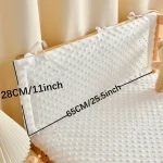 Coussin de lit pour bébé nouveauné anticollision texture douce protègelit attache sécurisée 65cm x 28cm matériau polyester hypoallergénique sécurité confort style simple usage quotidien