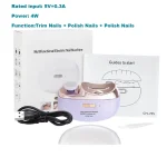 Coupeongles électrique multifonctionnel pour bébé et adulte sécurité enfant USB rechargeable design moderne 2 en 1