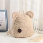 Sac à dos enfantours oreilles peluche nom brodé école sortie en plein air doux confortable style mignon