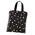 Housse protection appareil électronique rembourrée motif cœur noir blanc portable sleeve laptop tablette