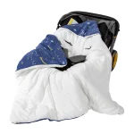 Couverture poussette bébé 012 mois design espace motif étoiles tissu doux protection extérieure style moderne confortable usage quotidien