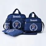 Sac maman cinq pièces sac mode imprimé ours multifonctionnel grande capacité une épaule bandoulière maternel bébé sac sac à couches