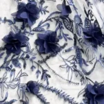 Échantillon de tissu en dentelle fleurie idéal pour robes de mariage décoration intérieure style romantique qualité premium design classique matière douce usage multiple facile d&rsquo;entretien