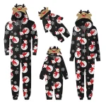 Ensemble Pyjama Familial Noel Lapin Oreilles Polyester Coton Doux Confort Hiver Usage