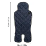 Coussin de siège USB chauffant pour poussette bébé  Sécurité universelle hiver  Navy Blue