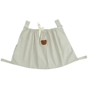 Tablier de protection pour enfant robe de loisirs tablier de peinture activité créative design enfantin motif ours en peluche couleur beige clair ajustable élastique doux confortable qualité supérieure