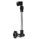 Support camera ajustable portable pour action cam appareil photo stabilisateur montage rapide matériaux métal plastique noir argenté fonctionnel moderne