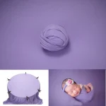 Couverture de photographie pour nouveauné toile de fond ronde accessoires de prise de vue bébé style doux light purple