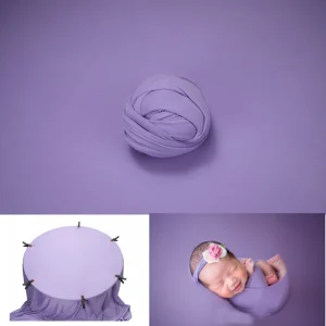 Couverture de photographie pour nouveauné toile de fond ronde accessoires de prise de vue bébé style doux light purple Couverture de photographie pour nouveauné toile de fond ronde accessoires de prise de vue bébé style doux light purple