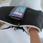 Gants chauds pour poussette bébé avec compartiment téléphone mitaines polaire accessoires hiver doublure fourrure Usage extérieur
