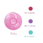 Appareil de manucure pour bébé avec têtes de rechange Kit de soins silencieux Design rose floral Idéal pour nouveaunés et enfants en bas âge