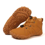 Chaussures d&rsquo;hiver pieds nus pour enfants, chaussures de randonnée, pieds nus, boîte à bout large, bottes de neige montantes, bottes en caoutchouc pour enfants – Yellow