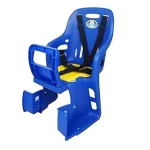 Siège de vélo pour enfants avec reposepieds bleu universel confortable et sécuritaire pour transport d&rsquo;enfant à l&rsquo;arrière du vélo