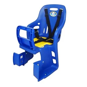 Siège de vélo pour enfants avec reposepieds bleu universel confortable et sécuritaire pour transport d&rsquo;enfant à l&rsquo;arrière du vélo