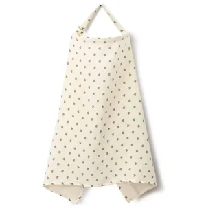 Couverture d&rsquo;allaitement en coton doux Confidentialité bébé Design cœur Usage multiple Maternité Poussette Enfant Mode élégant