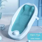 Siège de bain antidérapant pour bébé baignoire bébé bain nouveauné coussin antiglisse ergonomique moderne PPTPE doux 31x11x56cm blanc rose turquoise