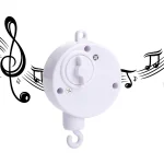 Mobile musical bébé suspendu en plastique blanc son doux design moderne cadeau naissance déco chambre bébé