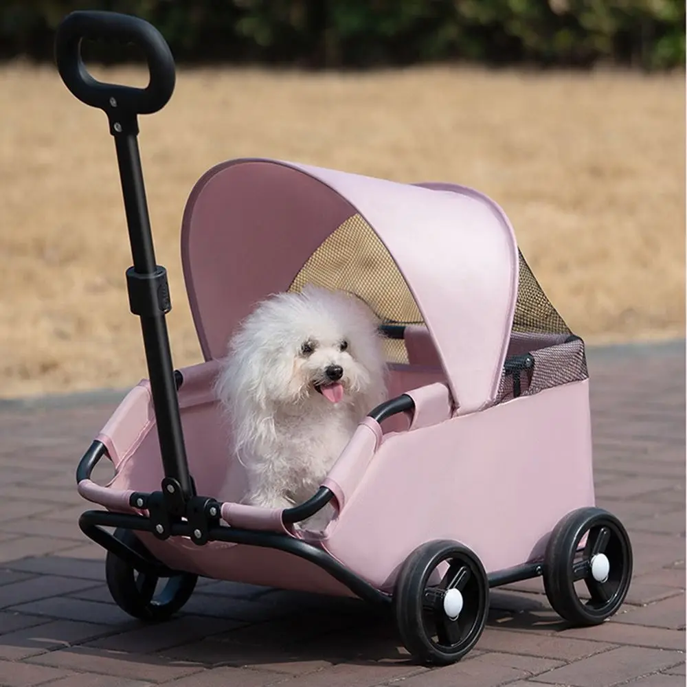 poussette pour animaux de compagnie pliable à 4 roues respirante 360 ° poignée rotative voyage chien landau poignée rétractable grande capacité chariot pour animaux de compagnie chats poussette pour animaux de compagnie pliable à 4 roues respirante 360 ° poignée rotative voyage chien landau poignée rétractable grande capacité chariot pour animaux de compagnie chats